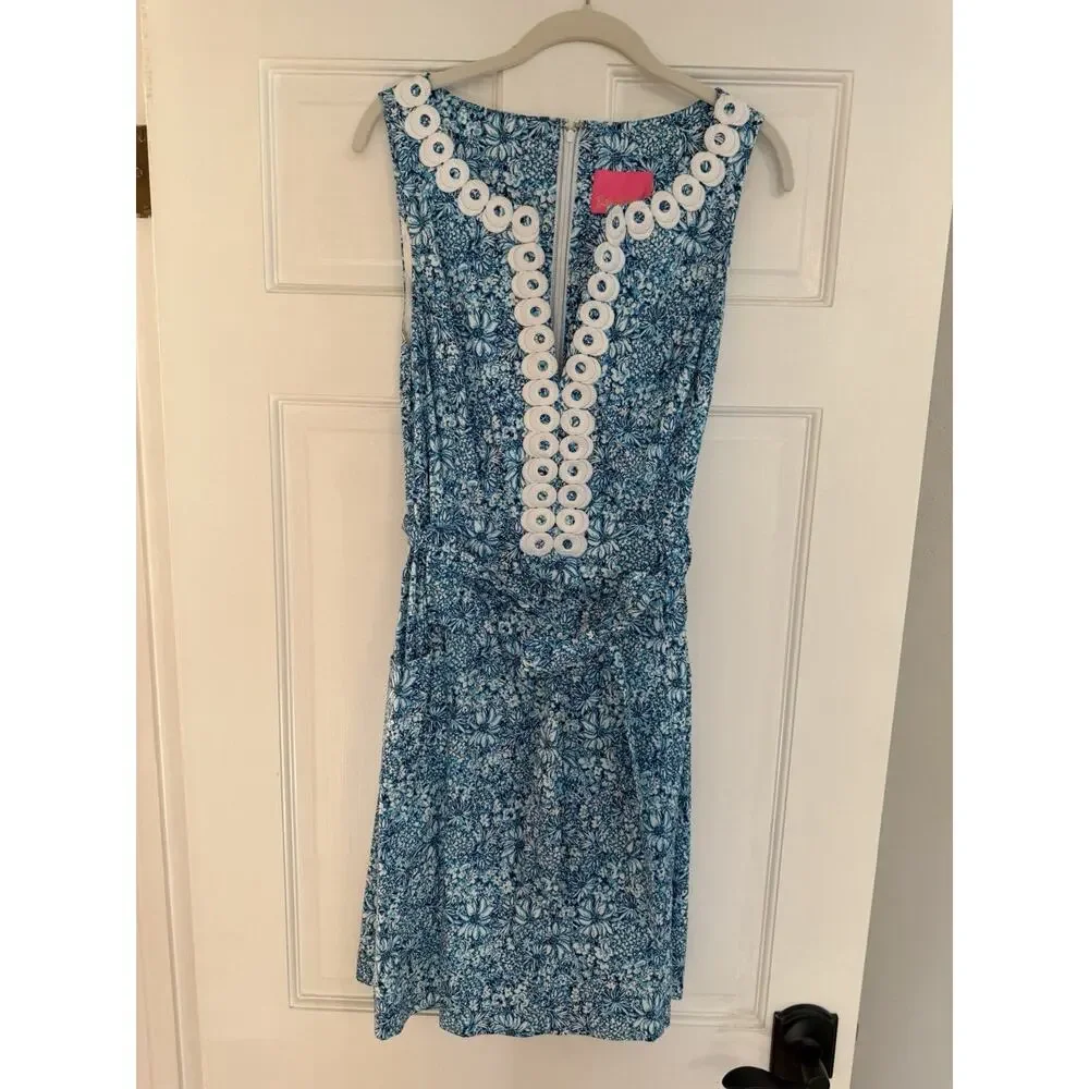 Lilly Pulitzer Gulianna Stretch Cotton Shift Dress size 14 Pockets EUC - Picture 10 of 13